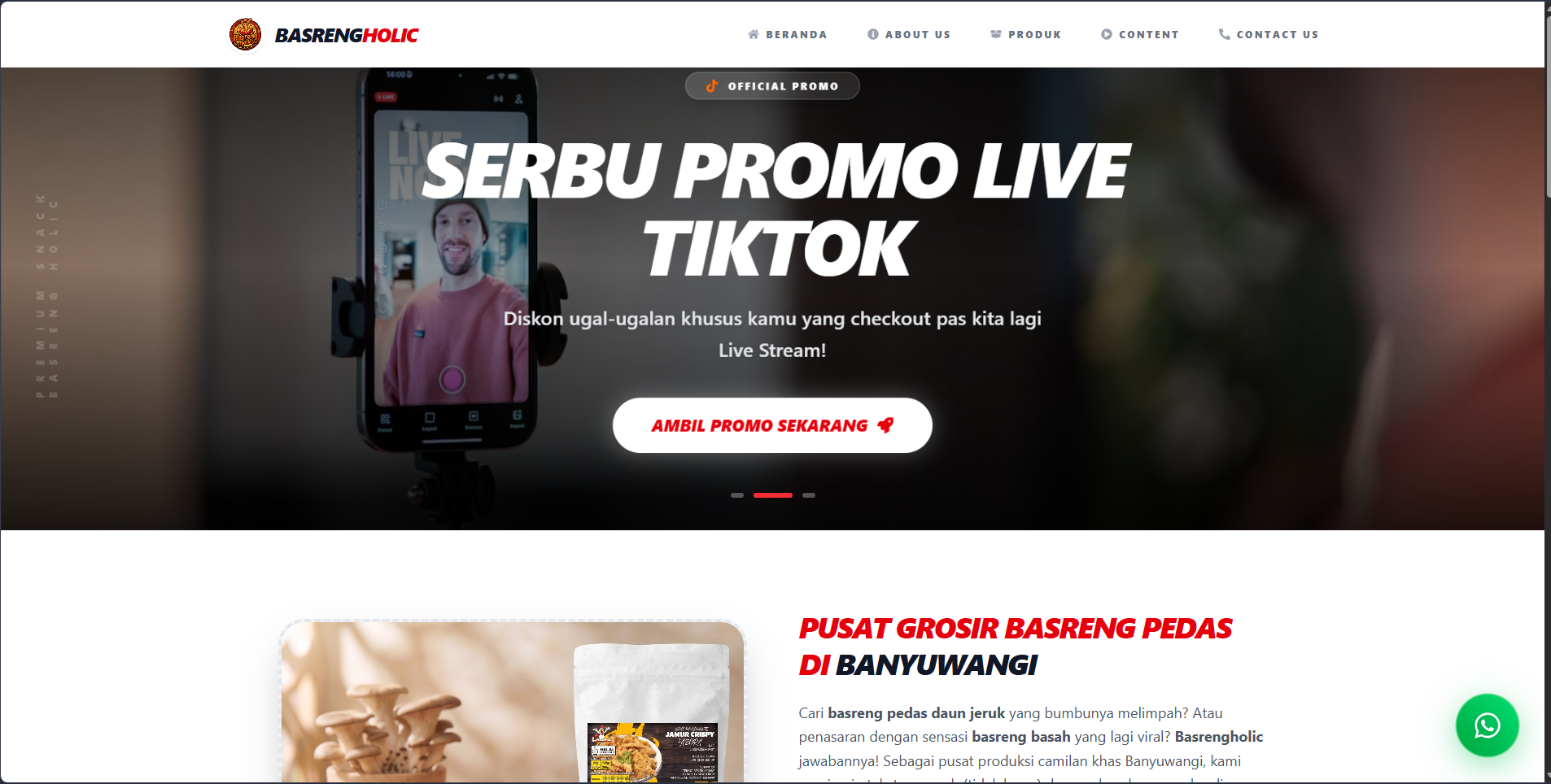 Omnichannel Website & Landing Page Basreng